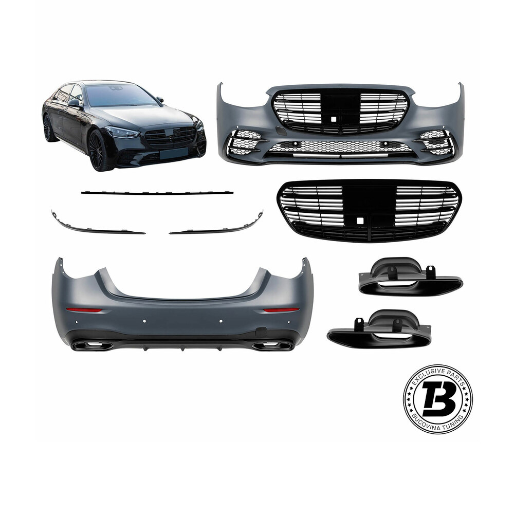 Pachet exterior compatibil cu Mercedes S Class W223 Shadow Design Pachet exterior compatibil cu Mercedes S Class W223 Shadow Design