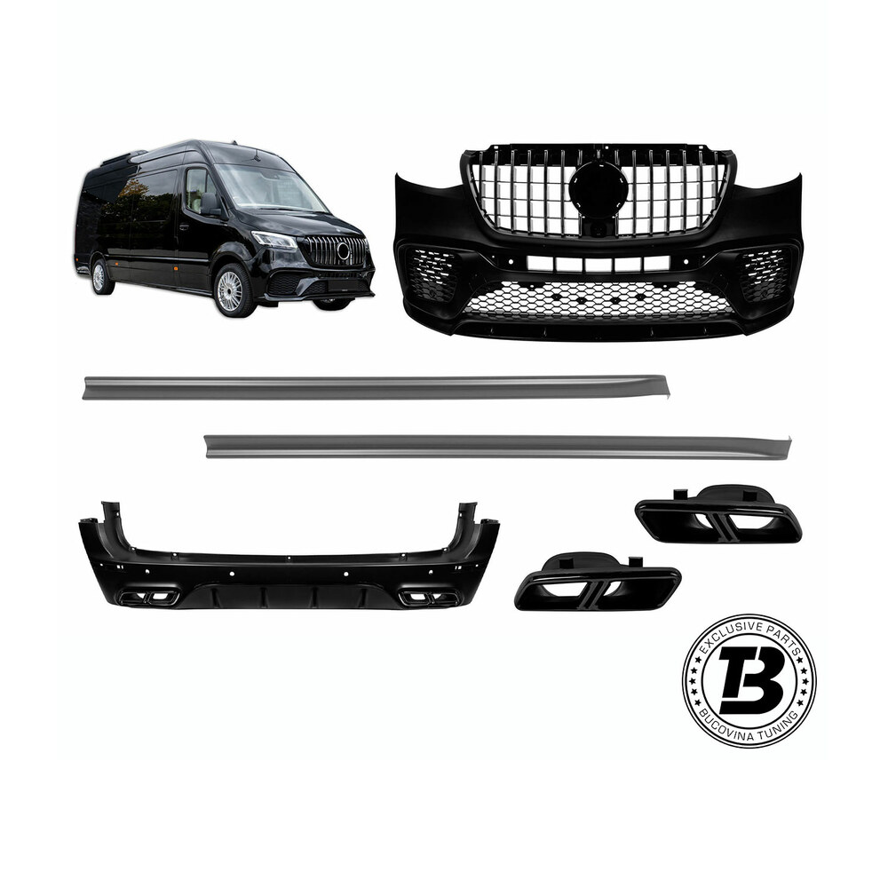 Pachet exterior compatibil cu Mercedes Sprinter W907 AMG Design Pachet exterior compatibil cu Mercedes Sprinter W907 AMG Design