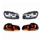 Pachet faruri și stopuri LED compatibil cu VW Golf 6 (08-13)
