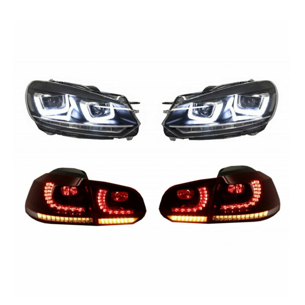 Pachet faruri și stopuri LED compatibil cu VW Golf 6 (08-13) Pachet faruri și stopuri LED compatibil cu VW Golf 6 (08-13)