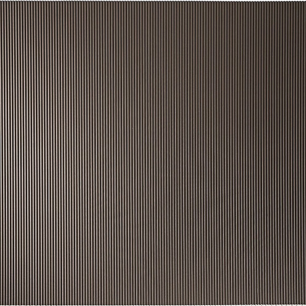 Panou riflat JP-12-S Warm Cappuccino Panou JP-12-S Warm Cappuccino văzut frontal, cu caneluri verticale fine în maro-taupe cald
