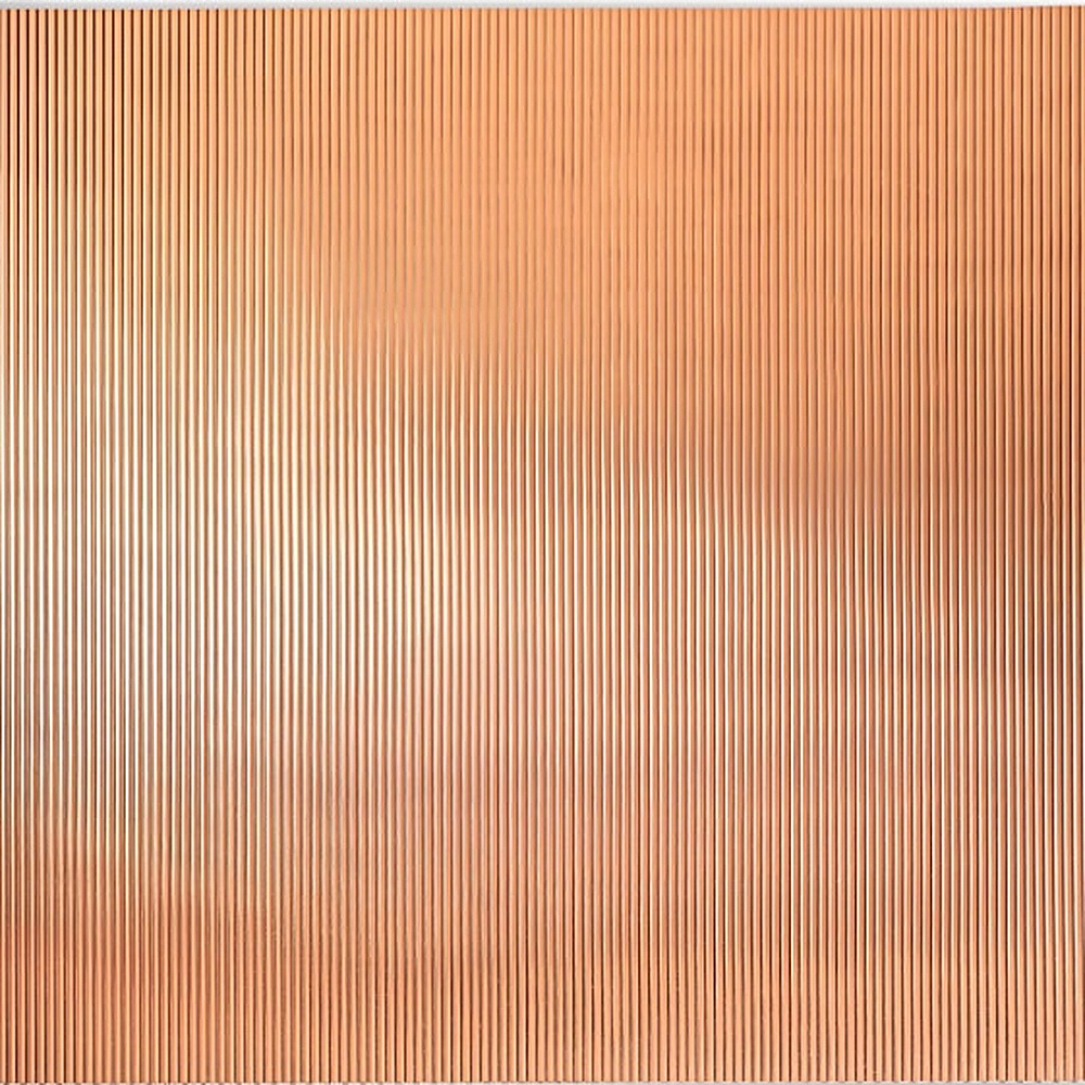 Panou riflat JP-16-S Metallic Bronze Panou JP-16-S Metallic Bronze văzut frontal, caneluri verticale în bronz metalizat cu reflexii arămii
