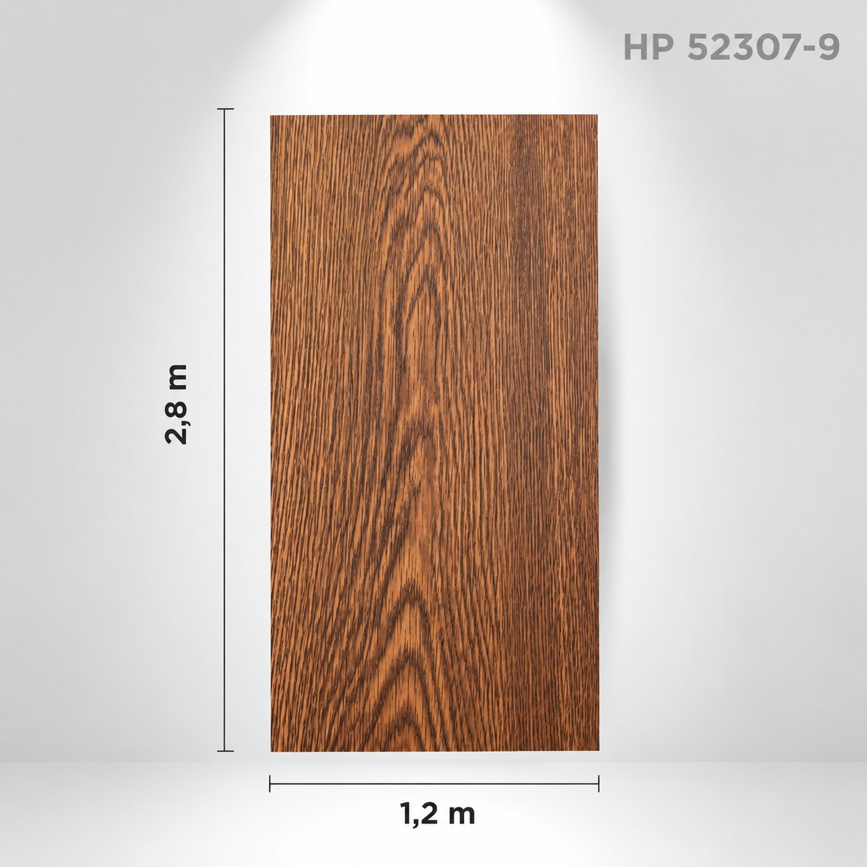 Panou decorativ HP 52307-9, nuc închis Panou decorativ HP 52307-9 cu aspect de nuc închis și cote de 2,8 × 1,2 m