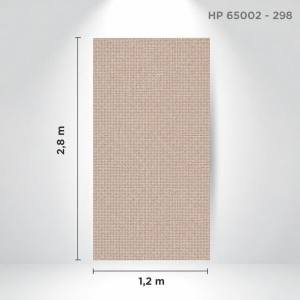 Panou decorativ HP 65002-298 cu textură pânzată crem-rozalie și cote de 2,8 × 1,2 m