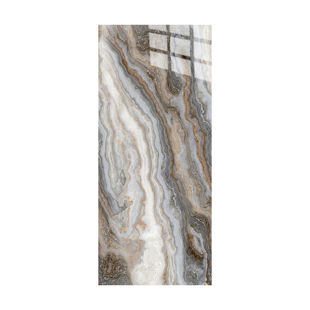 Panou decorativ PVC textură marmură Gri Aur, 122x280x0,8 cm Panou decorativ PVC textură marmură Gri Aur, 122x280x0,8 cm