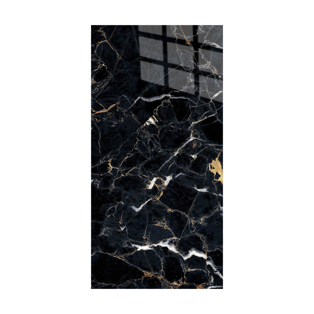 Panou decorativ PVC textură marmură Portoro Negru, 122x280x0,8 cm Panou decorativ PVC textură marmură Portoro Negru, 122x280x0,8 cm