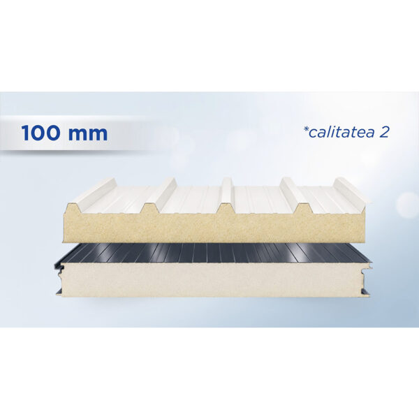Stivă de panouri sandwich de acoperiș de calitatea a II-a, groase, cu fețe în culori diferite