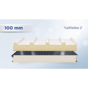 Stivă de panouri sandwich de calitatea a II-a, 100 mm, cu fețe în culori diferite