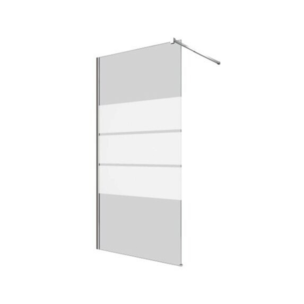 Paravan walk-in E6A-7F Acid Glass 80 × 190 cm Paravan duș walk-in E6A-7F Acid Glass 80 × 190 cm, sticlă clară cu bandă sablată, pe fundal alb