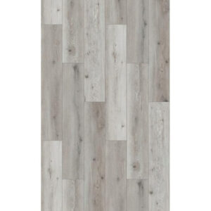 Parchet laminat Bella Casa Cerat 600143, plăci în decor de lemn gri rustic cu noduri, vedere de sus