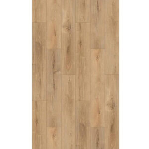 Parchet laminat Bella Casa Cerat 600171, plăci cu decor de stejar natural auriu, vedere de sus