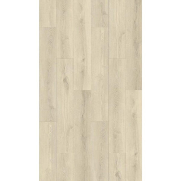 Parchet laminat Bella Casa Cerat 60093, plăci în decor de lemn crem deschis cu fibră lungă, vedere de sus