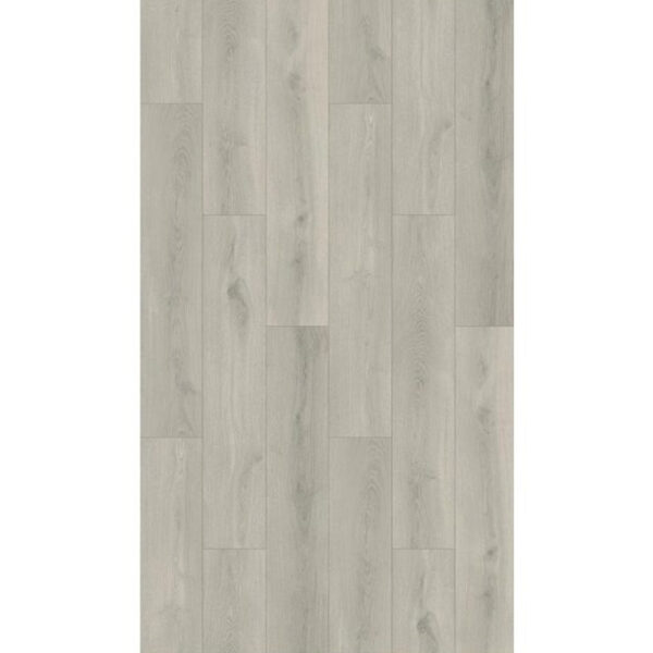 Parchet laminat Bella Casa Cerat 60094, plăci în decor de lemn gri deschis cu fibră lungă, vedere de sus