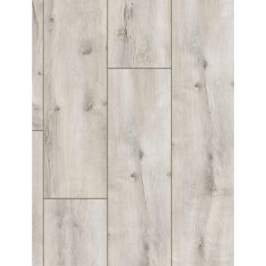 Parchet laminat Classen Arteo 54822, plăci extralate în decor de lemn gri deschis cu noduri, vedere de sus