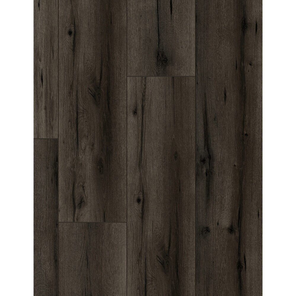 Parchet Classen Arteo 54837, decor Parchet laminat Classen Arteo 54837, plăci late cu decor de stejar maro închis, cu noduri și crăpături fine