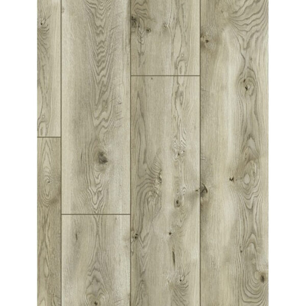 Parchet laminat Classen Arteo 54848, plăci extralate în decor de lemn grej cu noduri, vedere de sus