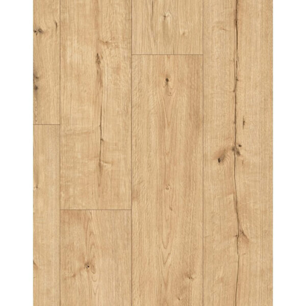 Parchet laminat Classen Arteo 55092, plăci late în decor de lemn auriu deschis cu noduri, vedere de sus