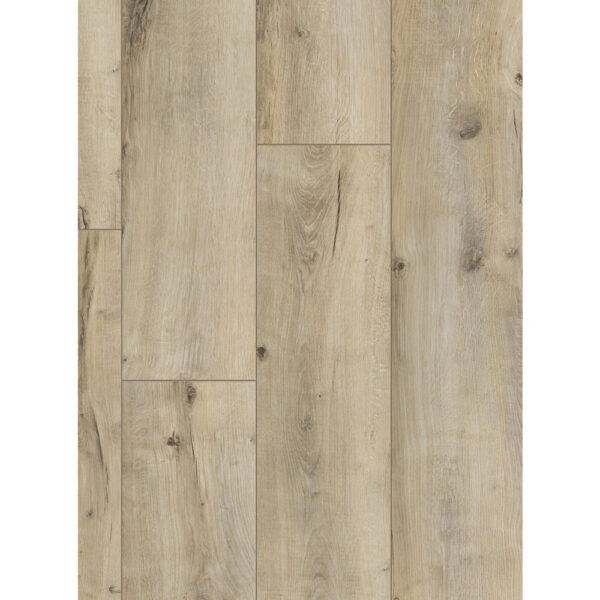 Parchet laminat Classen Harmony 56613, plăci late cu decor de stejar bej deschis și noduri
