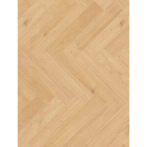 Parchet laminat Classen Herringbone Manor 62705, plăci montate în spic, decor de stejar deschis, vedere de sus