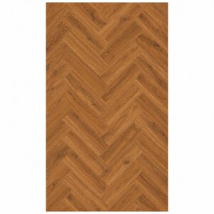Parchet laminat Classen Herringbone Manor 62708 în spic, stejar în ton cald de coniac, vedere de sus