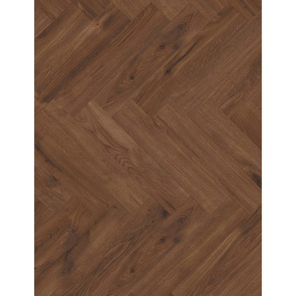 Classen Herringbone Manor 62709, montaj în spic Parchet laminat Classen Herringbone Manor 62709, plăci montate în spic, decor de nuc închis, vedere de sus