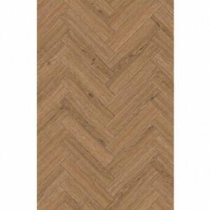 Parchet laminat Classen Herringbone Ville 63273 în spic, stejar maro mediu în ton cald, vedere de sus
