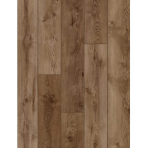 Parchet laminat Classen Story 53344, decor de lemn maro în ton de nuc, cu noduri, vedere de sus