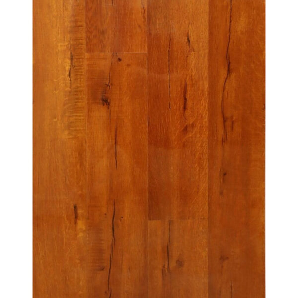 Parchet laminat New Forest Lucios 1577832, plăci în decor de lemn aramiu rustic, cu crăpături fine, vedere de sus