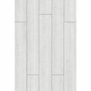 Parchet laminat Oak Vegas 1254, plăci lungi cu decor de lemn alb-gri, vedere de sus