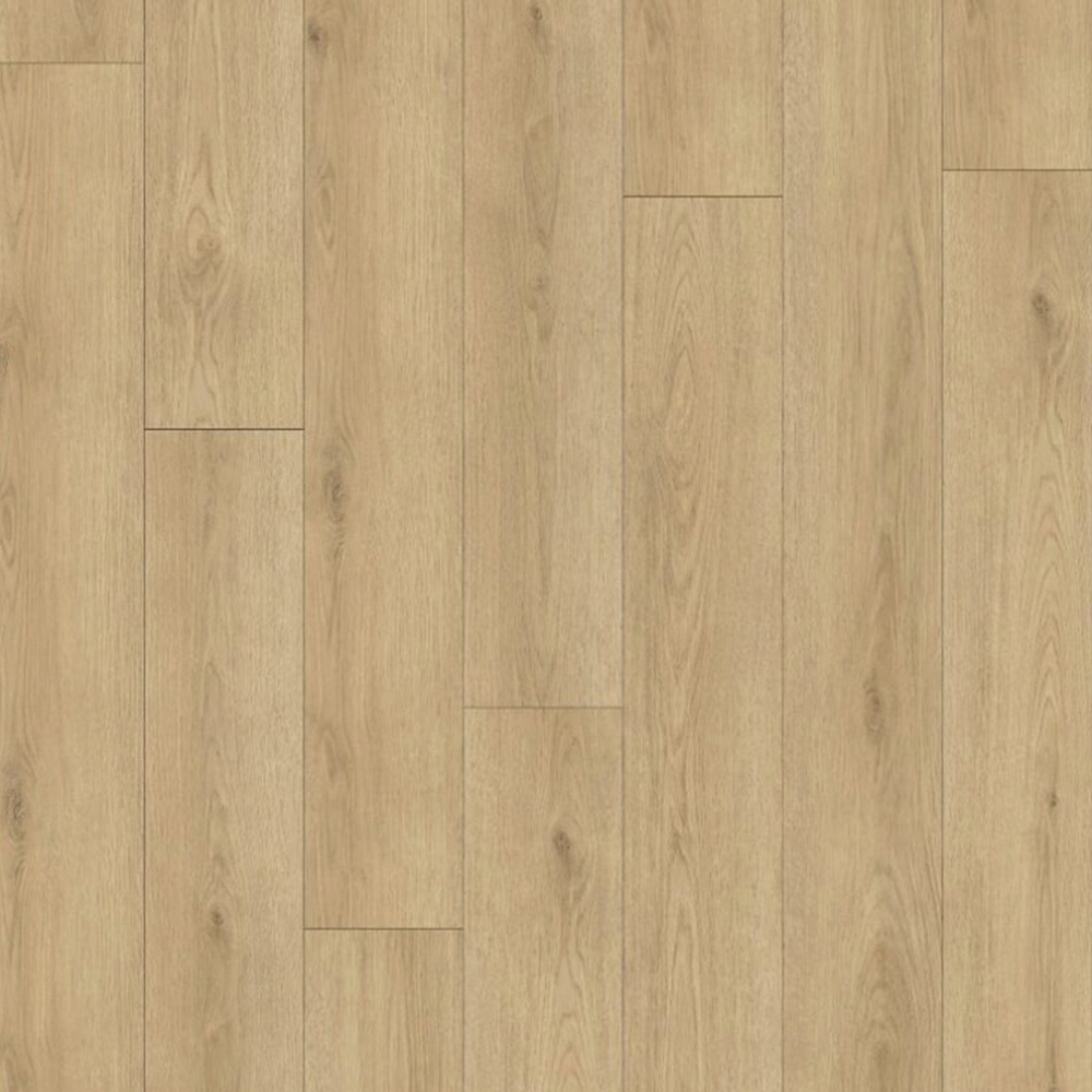 Parchet SPC Eco 881818 stejar, vedere de sus Parchet SPC Eco 881818 cu decor de stejar natural, cald, cu fibră arcuită și noduri, vedere de sus