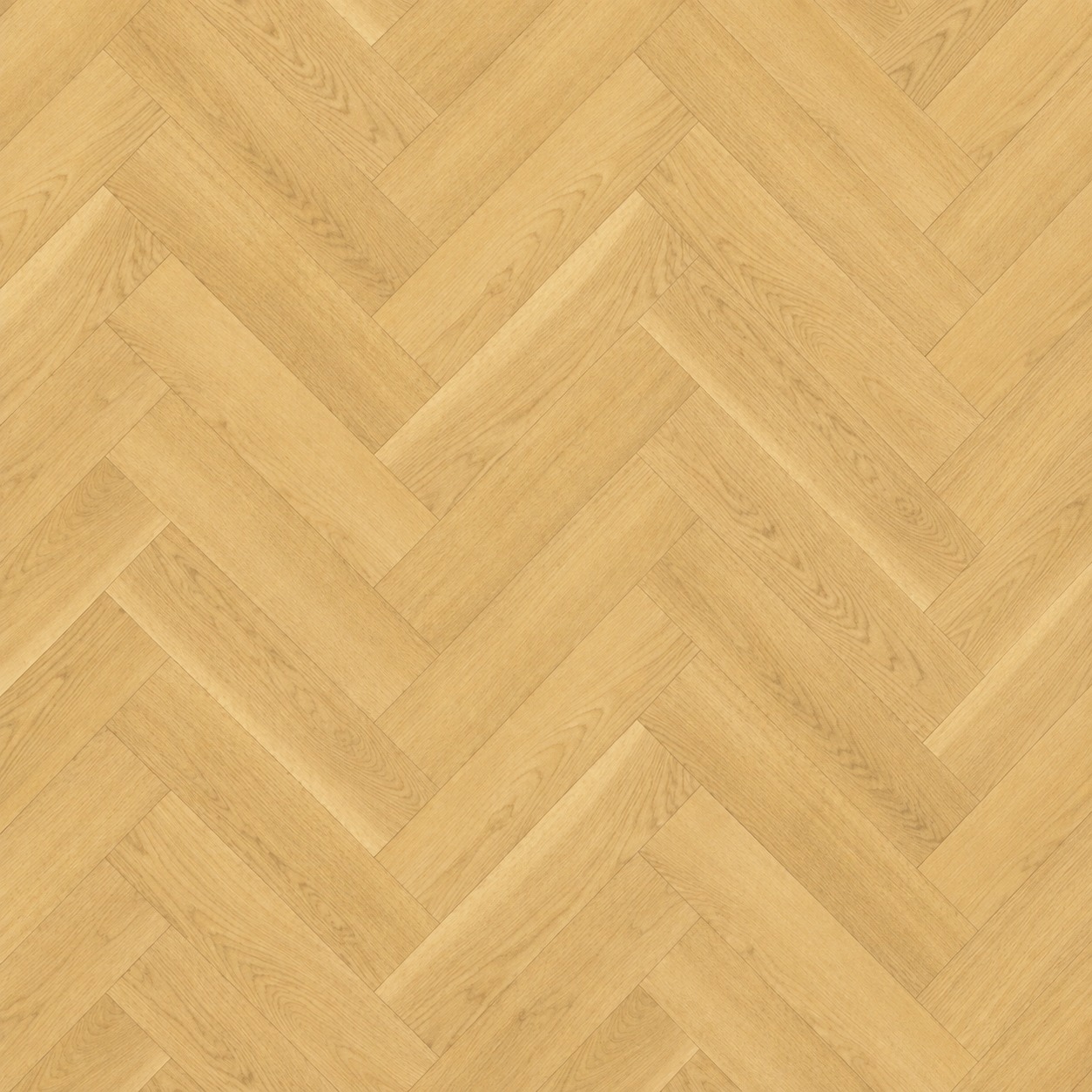 Parchet SPC Herringbone 64565, vedere de sus Parchet SPC Herringbone 64565 cu decor de stejar în ton de miere, plăci așezate în spic, vedere de sus