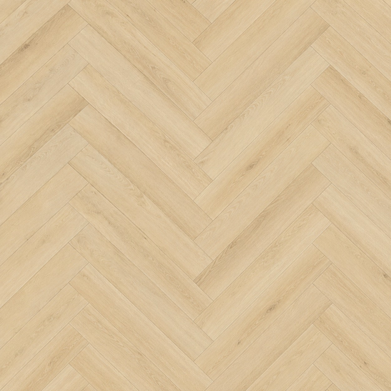 Parchet SPC Herringbone 81883, vedere de sus Parchet SPC Herringbone 81883 cu decor de stejar natural deschis, plăci așezate în spic, vedere de sus