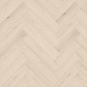 Parchet SPC Herringbone 81886 cu decor de frasin deschis, plăci așezate în spic, vedere de sus