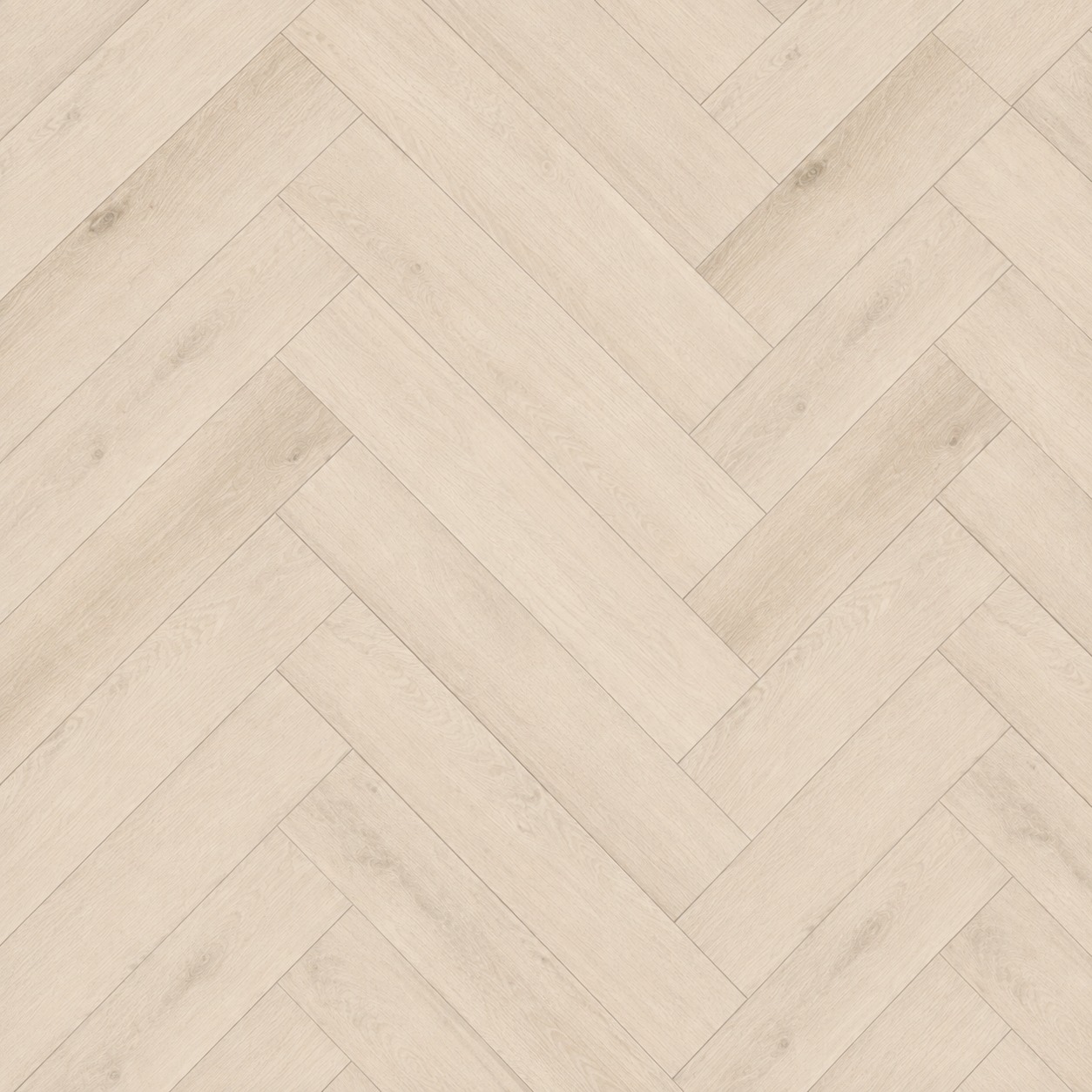 Parchet SPC Herringbone 81886 frasin, vedere de sus Parchet SPC Herringbone 81886 cu decor de frasin deschis, plăci așezate în spic, vedere de sus