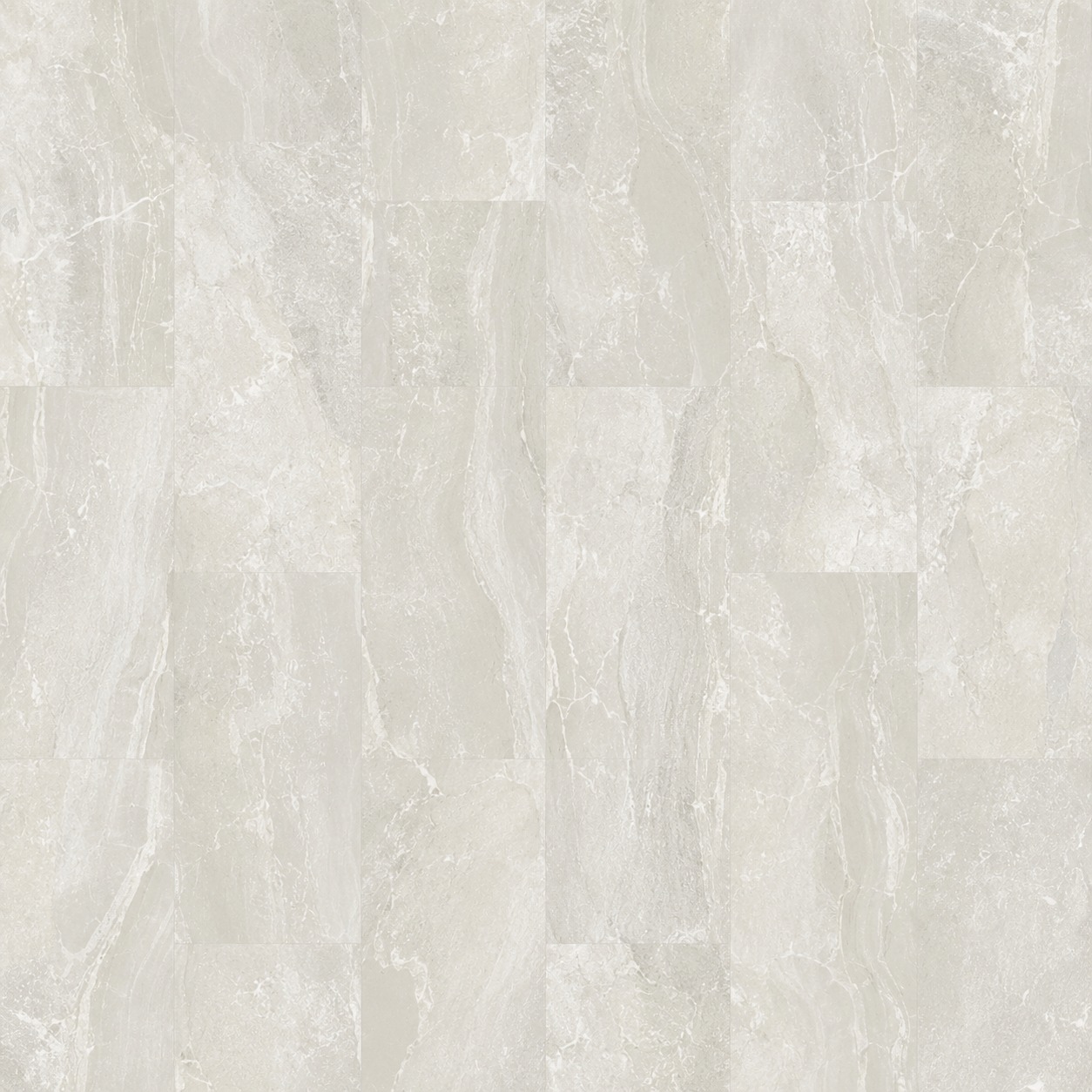 Parchet SPC Luxury 3092K1 piatră gri, vedere de sus Parchet SPC Luxury 3092K1 cu aspect de piatră gri foarte deschis, vene albe și straturi fine, plăci de 30 × 60 cm