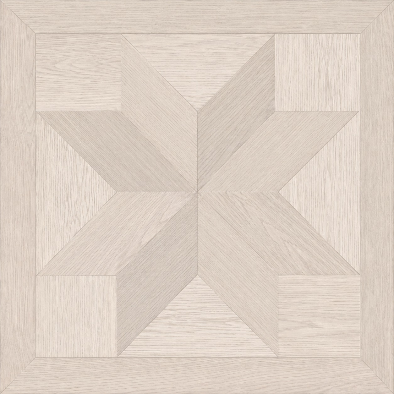 Placă de parchet SPC Versailles 10011, 60 × 60 cm Placă de parchet SPC Versailles 10011 de 60 × 60 cm, cu stea din lemn deschis încadrată de o ramă