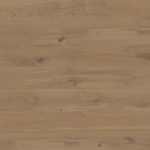 Parchet Eurowood Stejar Vulcan uleiat, plăci maro cu nuanță gri și noduri, văzute de sus