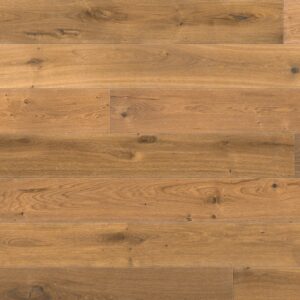 Parchet Eurowood Stejar Weinberg uleiat, plăci maro cu noduri și fibră pronunțată, văzute de sus