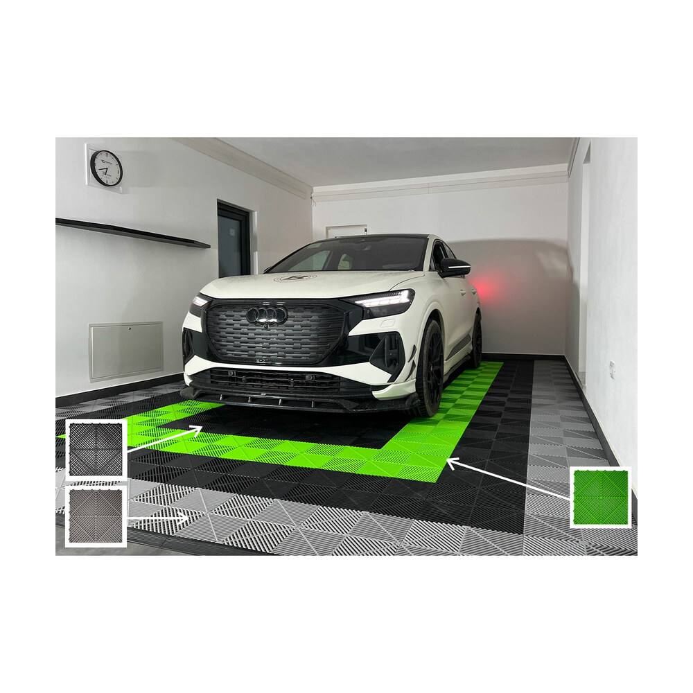 Pardoseală modulară pentru garaj și Ateliere detailing - verde Pardoseală modulară pentru garaj și Ateliere detailing - verde
