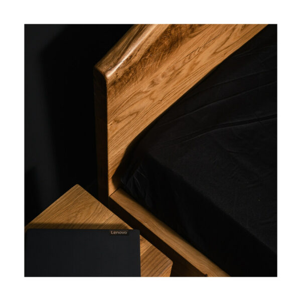 Pat din lemn masiv stejar Ranger 140x200 cm – Eleganță naturală și durabilitate autentică — imaginea 2
