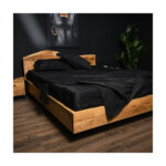 Pat din lemn masiv stejar Ranger 140x200 cm – Eleganță naturală și durabilitate autentică — imaginea 7