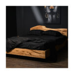 Pat lemn masiv stejar RANGER180cmx 200 cm, lucrat manual design autentic, calitate premium — imaginea 4