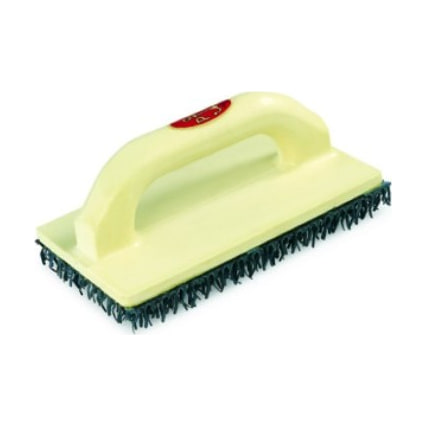 Perie tampon Pavan dreptunghiulară, cu mâner, văzută din lateral