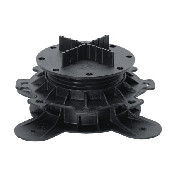 Picior reglabil Lifto pentru dale de piatră, 50–80 mm, cu cruce distanțier pe capul rotund pentru rosturile dintre dale