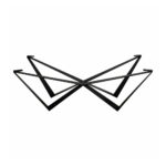 Picior metal tip W, negru