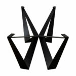 Picior metal tip W, negru — imaginea 2