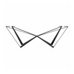 Picior metal tip W, negru — imaginea 3