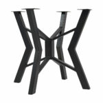 Picior metalic SteelRound pentru masă rotundă, 800x800x720 mm – negru — imaginea 3