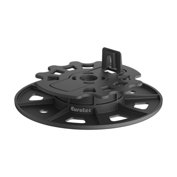 Picior reglabil Eurotec de 25–40 mm în poziția cea mai joasă, cu opritor pentru grindă și talpă cu decupaje