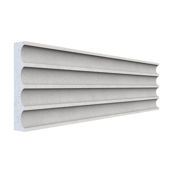 Pilastru canelat polistiren A-204, 200 x 12,5 x 2,5 cm, pentru fațadă